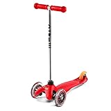 Micro Kickboard - Mini Original Kick Scooter 3 Wheeled, Lean-to-Steer Design, Micro Scooter for Ages 2-5 - Red