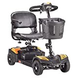 Drive Medical Scout Compact Travel Power Scooter, 4 Wheel, Extended Battery, Orange