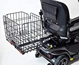 Folding Rear Basket for Pride Mobility Scooters & Powerchairs (Only Works with Scooters & Power Chairs Equipped with 1' x 1' Hitch Receiver)