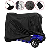 Sqodok Mobility Scooter Storage Cover Waterproof, Wheelchair Cover Scooter Weather Cover for Travel Lightweight Electric Chair Cover Protector from Dust Dirt Snow Rain Sun Rays
