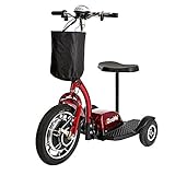 Drive Medical Zoome Three Wheel Recreational Power Scooter, Red